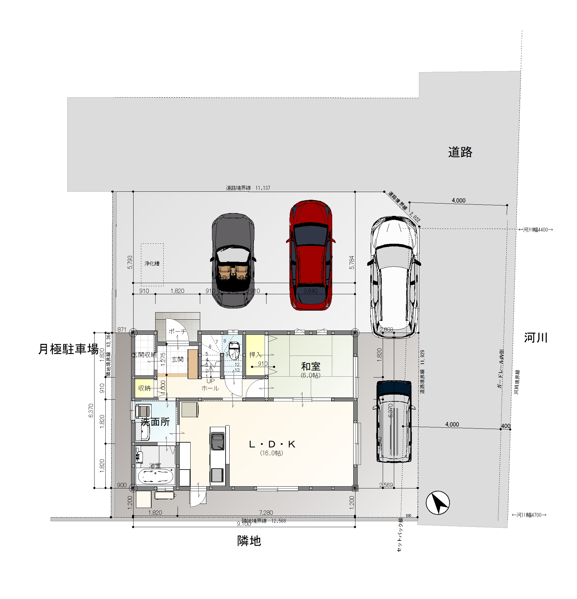 別当建売建物配置図